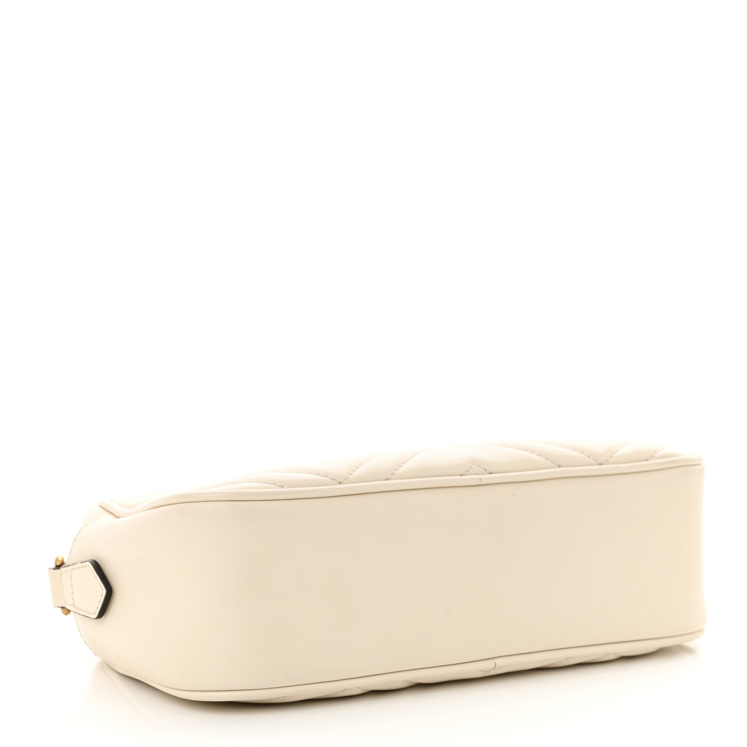 Gucci Calfskin Matelasse Small GG Marmont Chain Shoulder Bag White 4 of 12