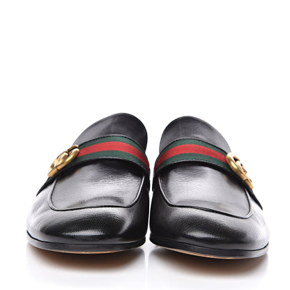 Gucci Goatskin Web Mens GG Loafers 10 Black 2 of 9