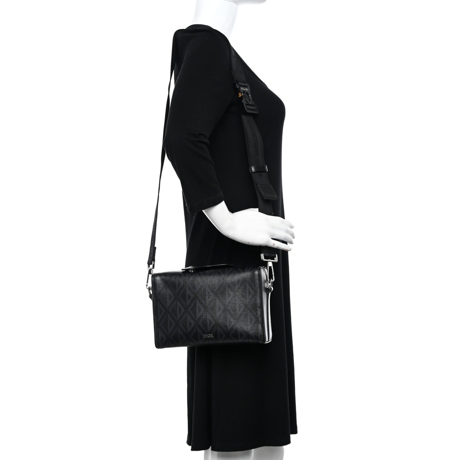 Christian Dior Canvas CD Diamond Lingot 22 Bag Black 2 of 9