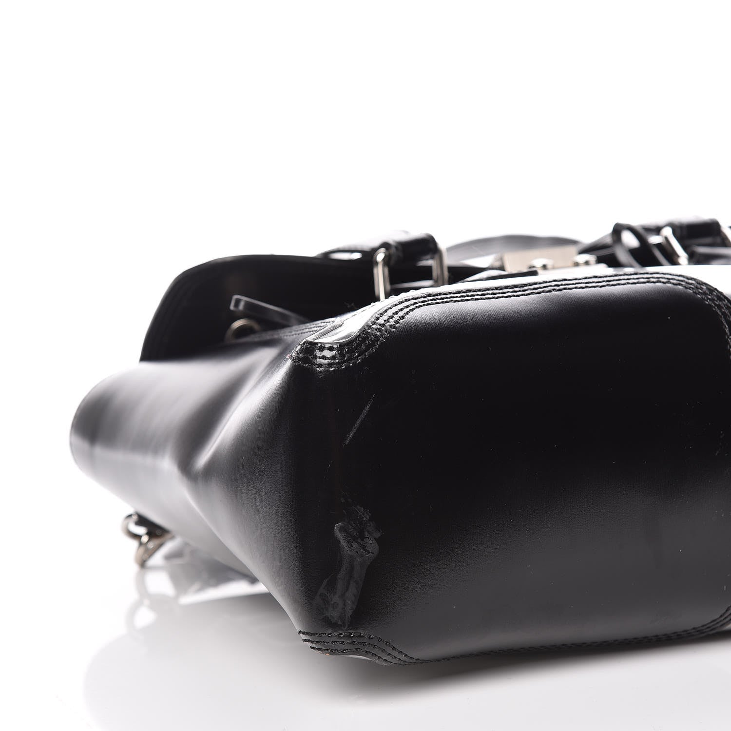 3.1 Phillip Lim 3.1 Smooth Calfskin Specchio Medium Pashli Satchel Black Silver 5 of 16