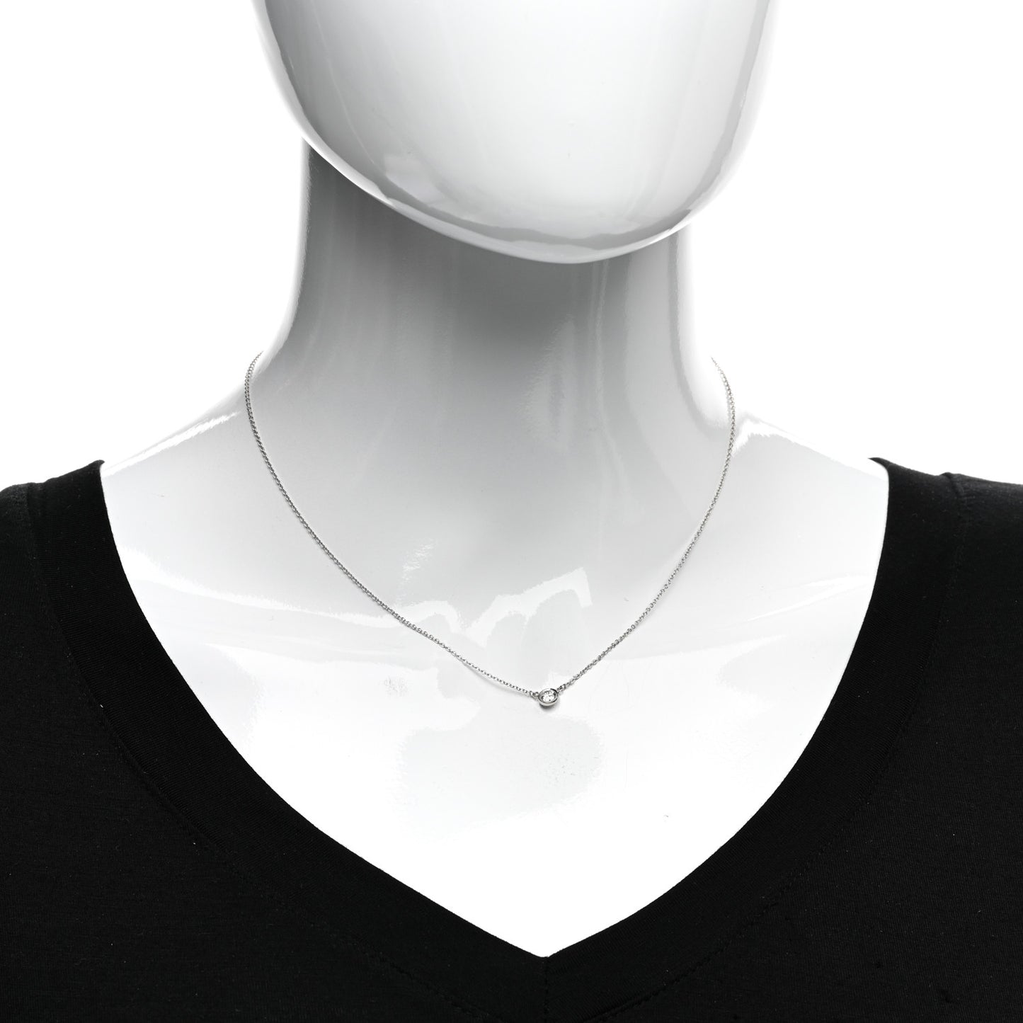 Platinum Diamond .22ct Elsa Peretti Diamonds By The Yard Pendant Necklace