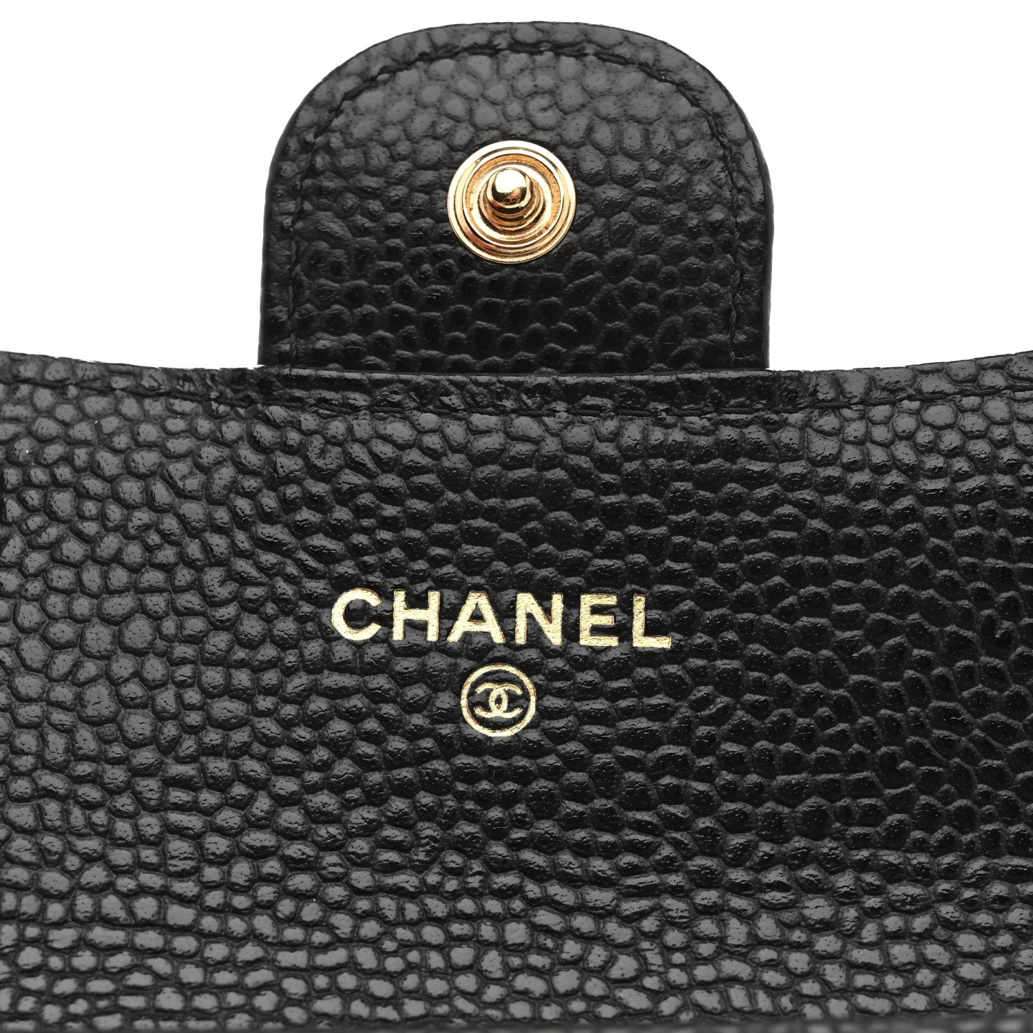 Chanel Caviar Quilted Flap Card Holder Wallet Black 6 of 9