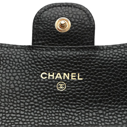 Chanel Caviar Quilted Flap Card Holder Wallet Black 6 of 9