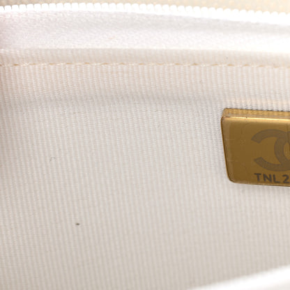 Chanel Caviar Quilted Wallet on Chain WOC White 8 of 11