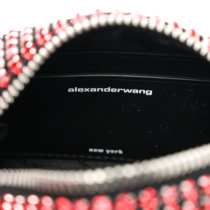 Alexander Wang Mesh Crystal Rhinestone Mini Heiress Pouch Red 6 of 10
