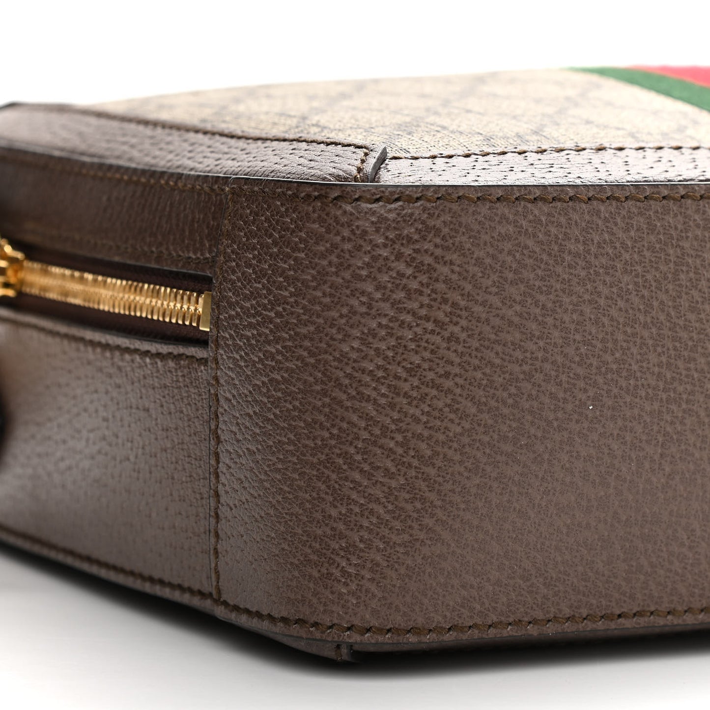 GG Supreme Web Small Ophidia Top Handle Shoulder Bag Brown