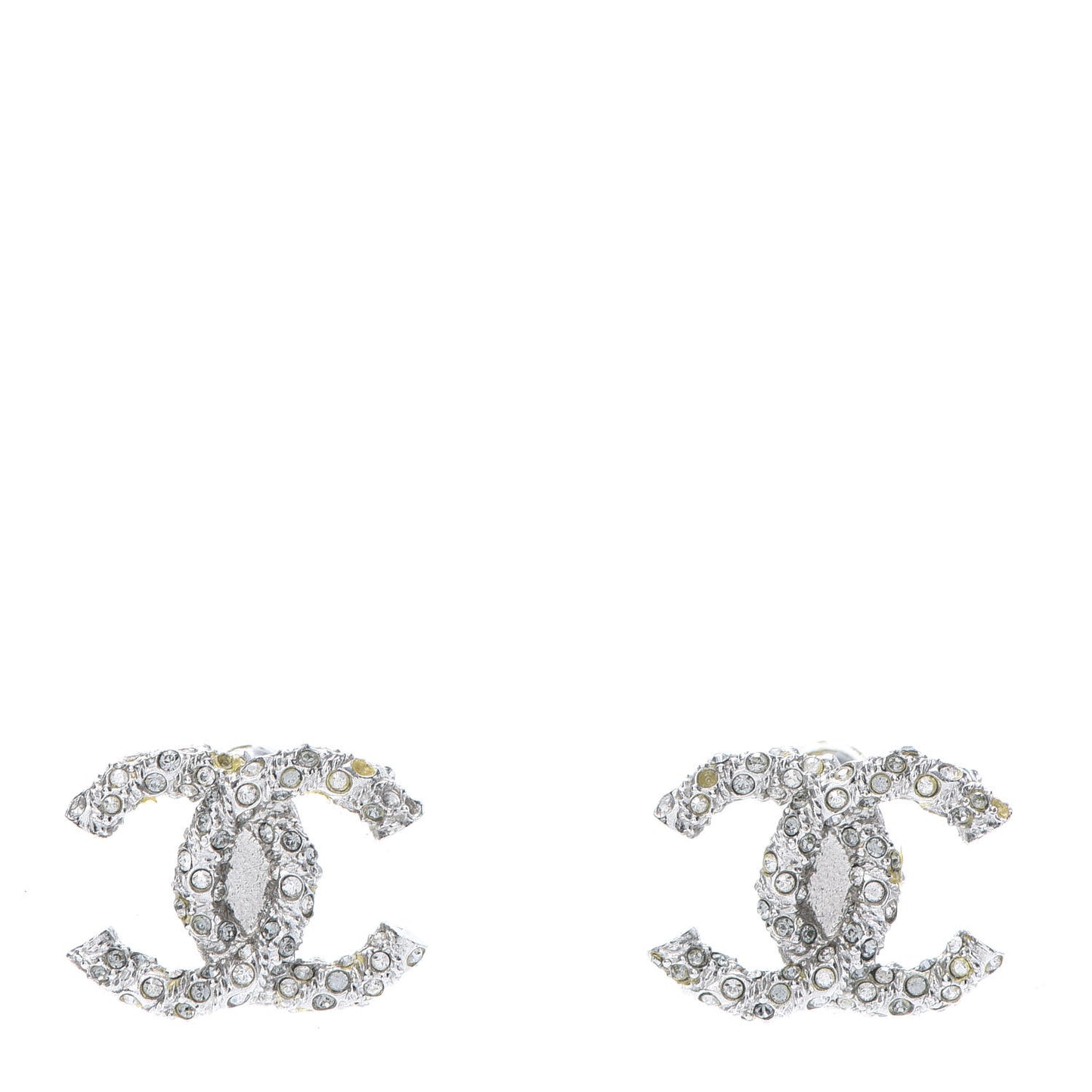 Crystal CC Earrings Silver