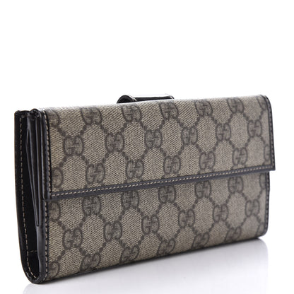Gucci GG Plus Monogram Icon Bar Continental Flap Wallet Dark Brown 3 of 7