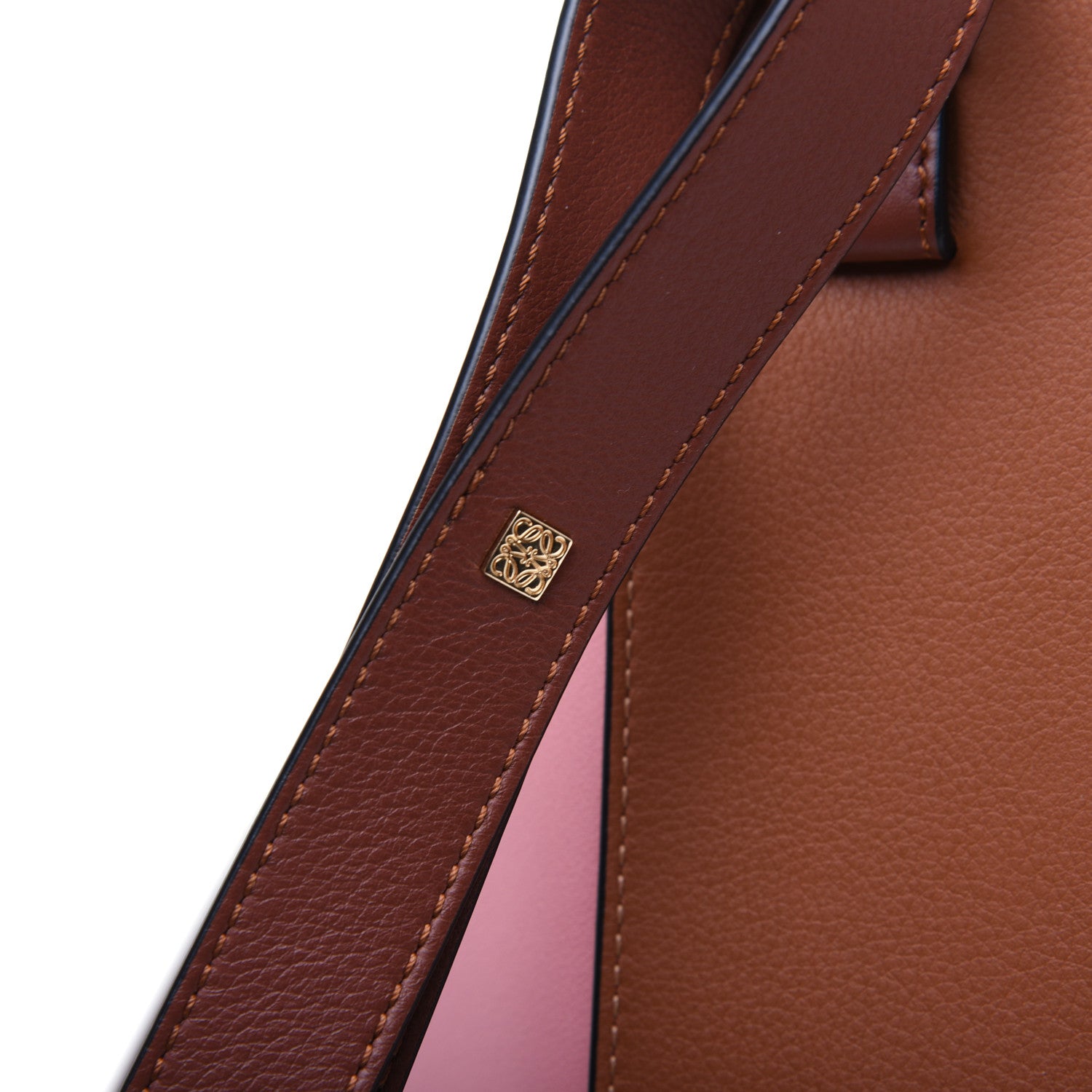 Loewe Calfskin Small Hammock Shoulder Bag Tan Pink Tan 14 of 19