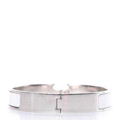 Hermes Enamel Narrow Clic Clac H Bracelet GM White 3 of 8