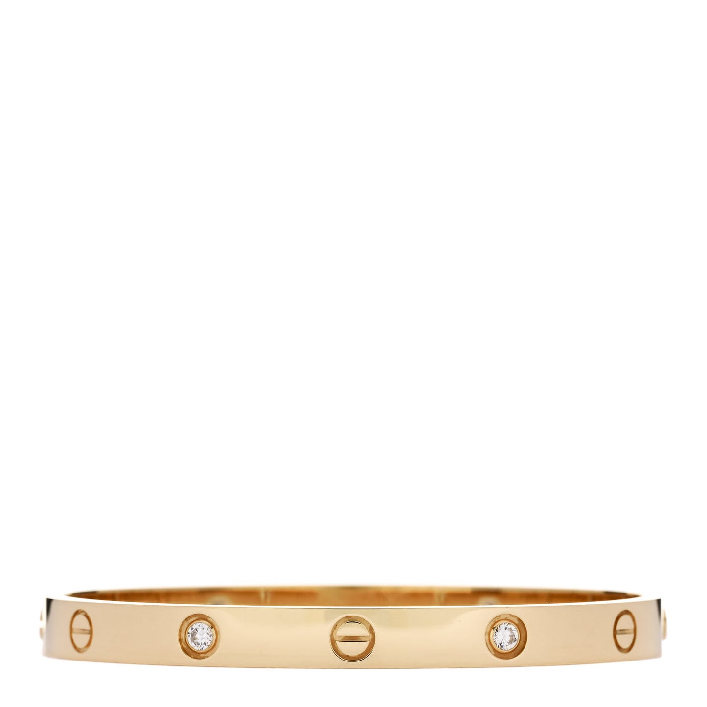 18K Yellow Gold 4 Diamond LOVE Bracelet 18