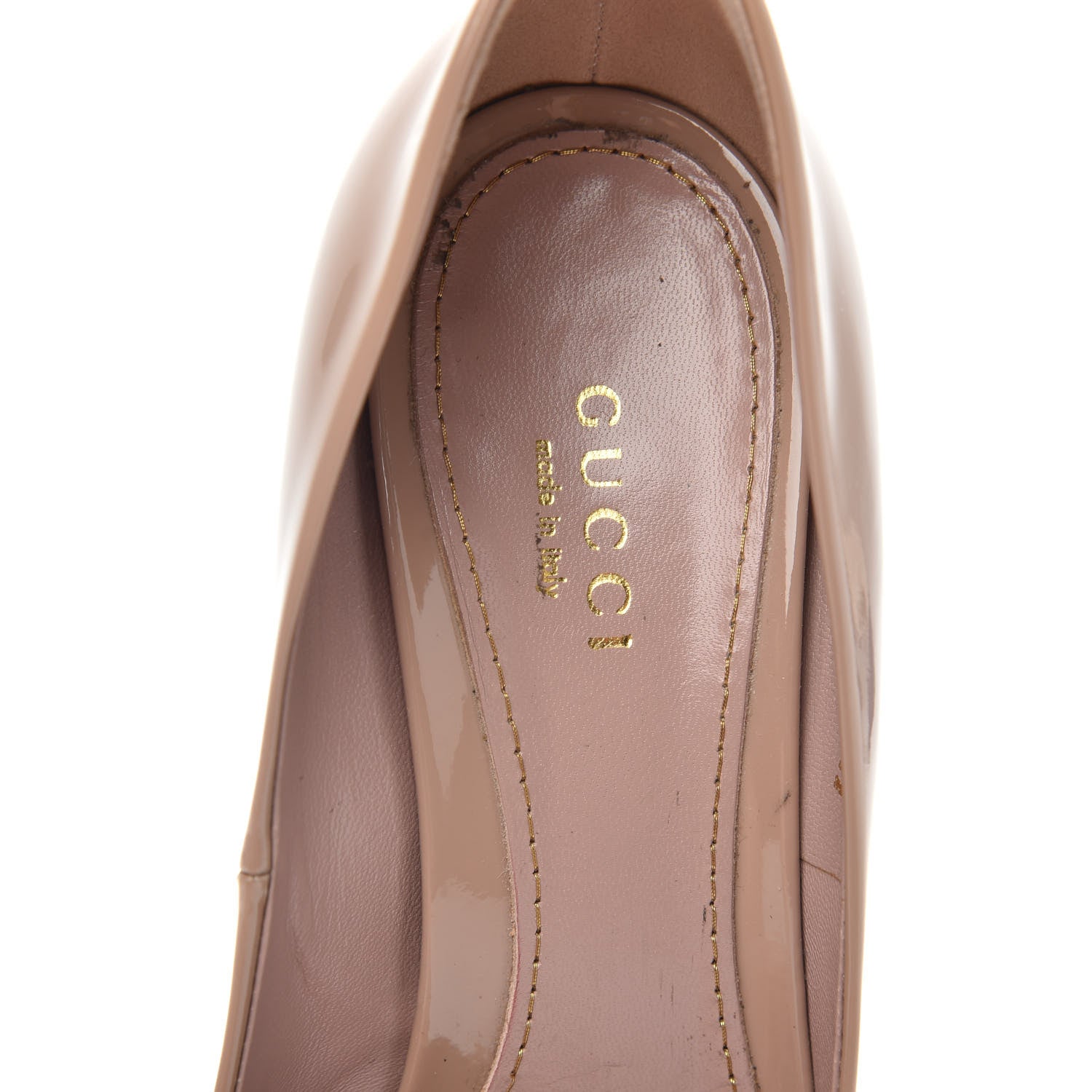 Gucci Vernice Crystal Platform Pumps 35.5 Dark Cipria 7 of 11