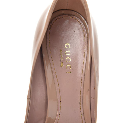 Gucci Vernice Crystal Platform Pumps 35.5 Dark Cipria 7 of 11