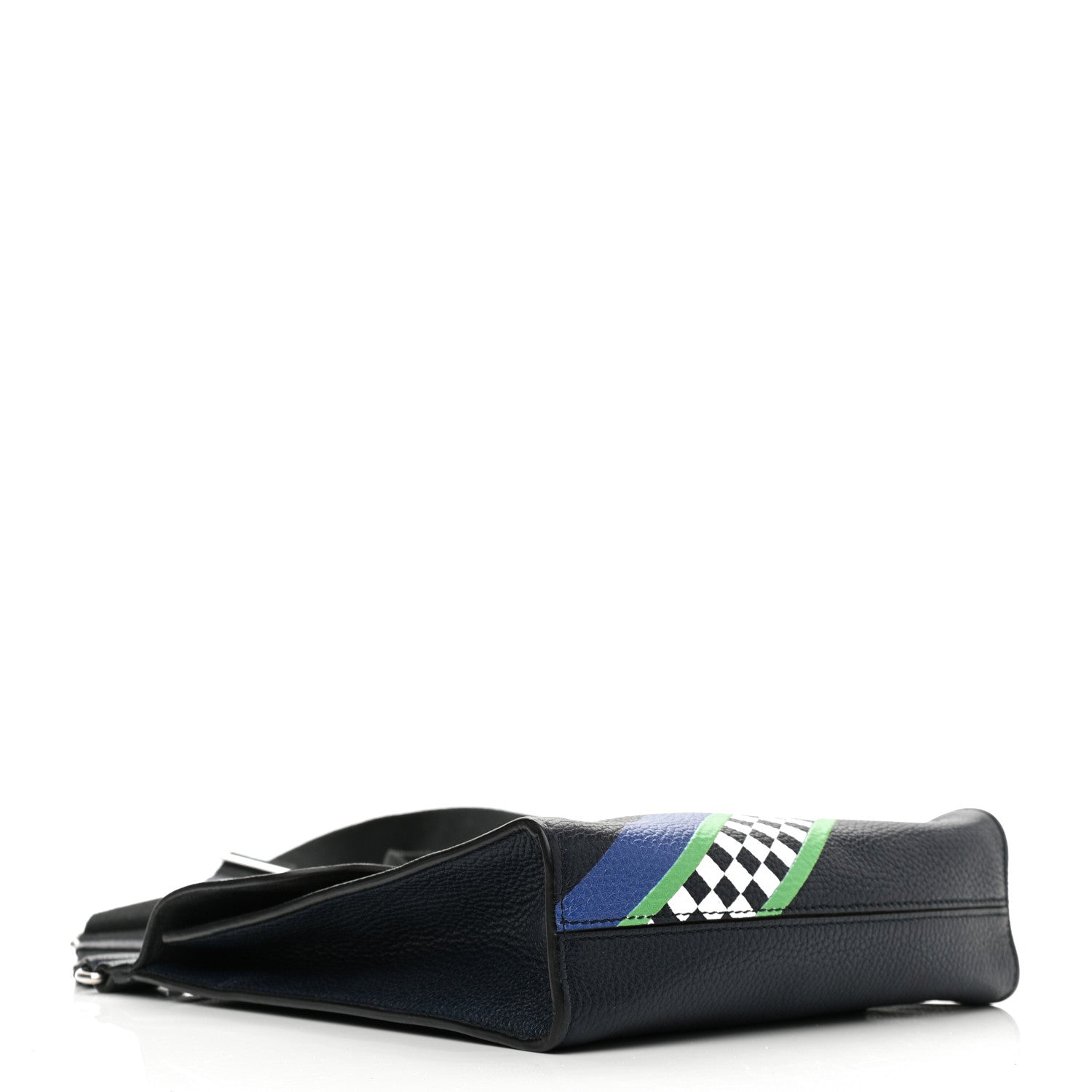 Mulberry Natural Grain Calfskin Racing Stripe Antony Messenger Crossbody Midnight Blue 8 of 9