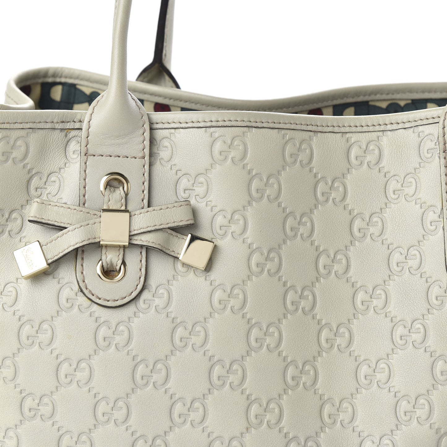 Guccissima Medium Princy Tote Off White
