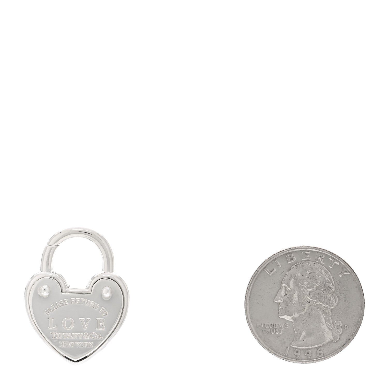 Tiffany Sterling Silver Return to Love Heart Lock Charm 2 of 4