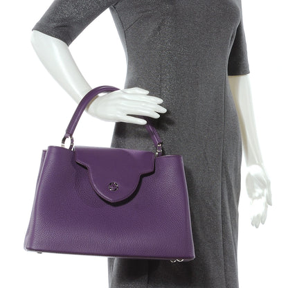Louis Vuitton Taurillon Capucines MM Violet 2 of 9