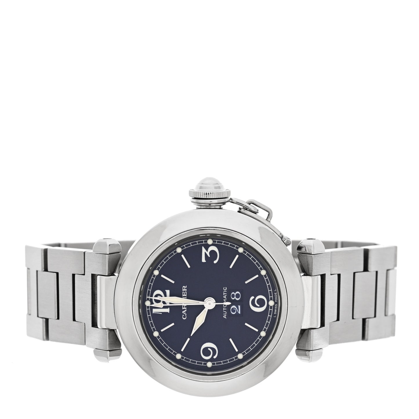 Stainless Steel 35mm Pasha C Automatic Watch Blue