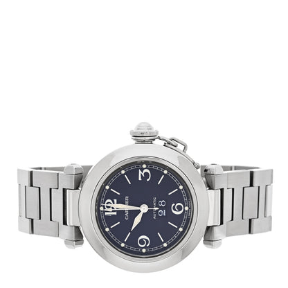 Cartier Stainless Steel 35mm Pasha C Automatic Watch Blue 2 of 4