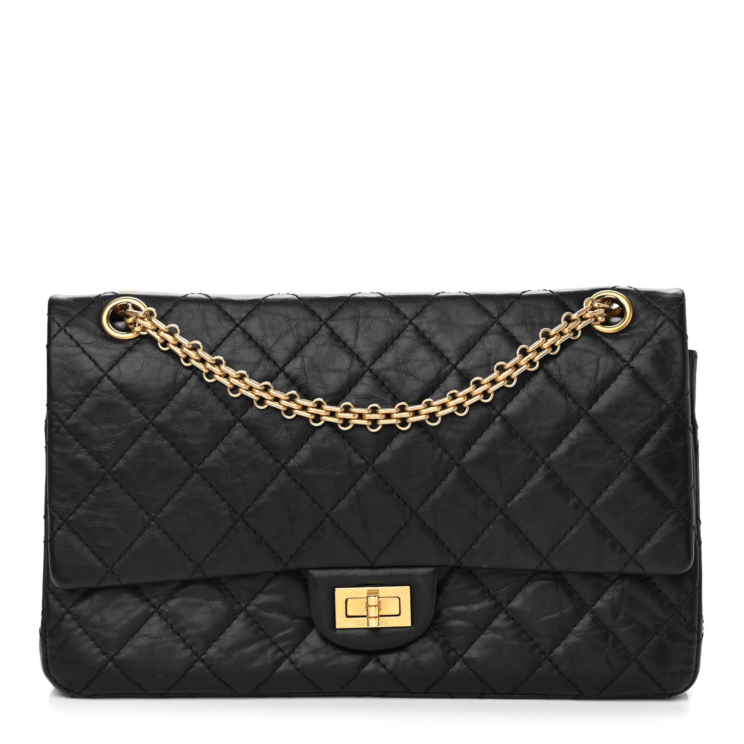 Chanel Aged Calfskin Quilted 2.55 Reissue 226 Flap Black 1 of 12