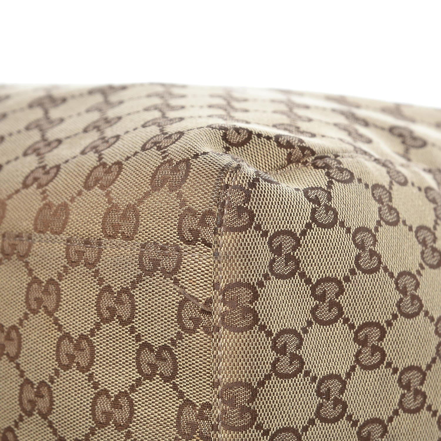 Gucci GG Monogram Web Large Collapsible Carry On Duffle Beige Brown 15 of 18