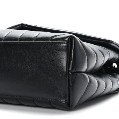 Saint Laurent Calfskin Y Quilted Monogram Monochrome Small Loulou Chain Satchel Black 9 of 9