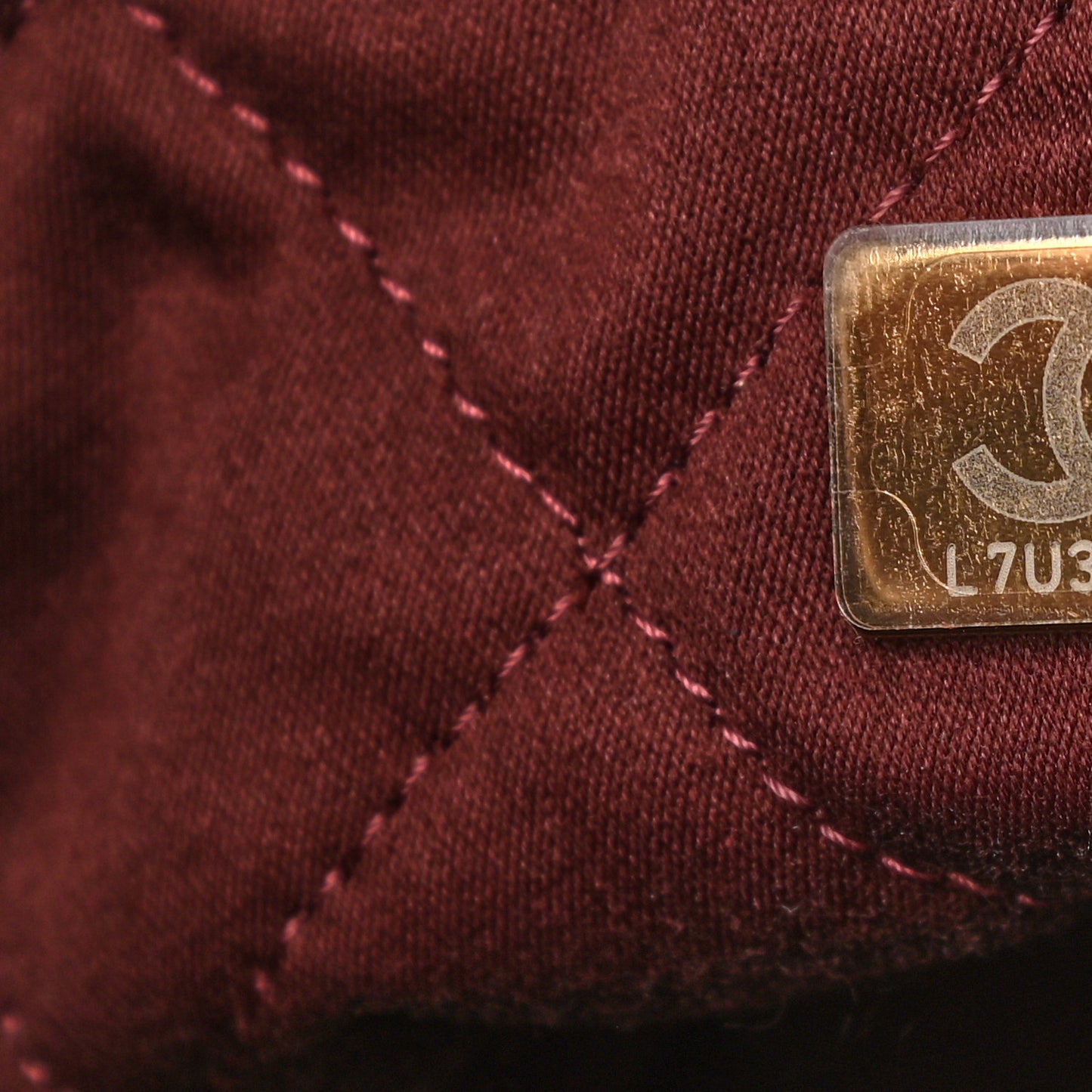 Shiny Calfskin Quilted Small Chanel 22 Burgundy