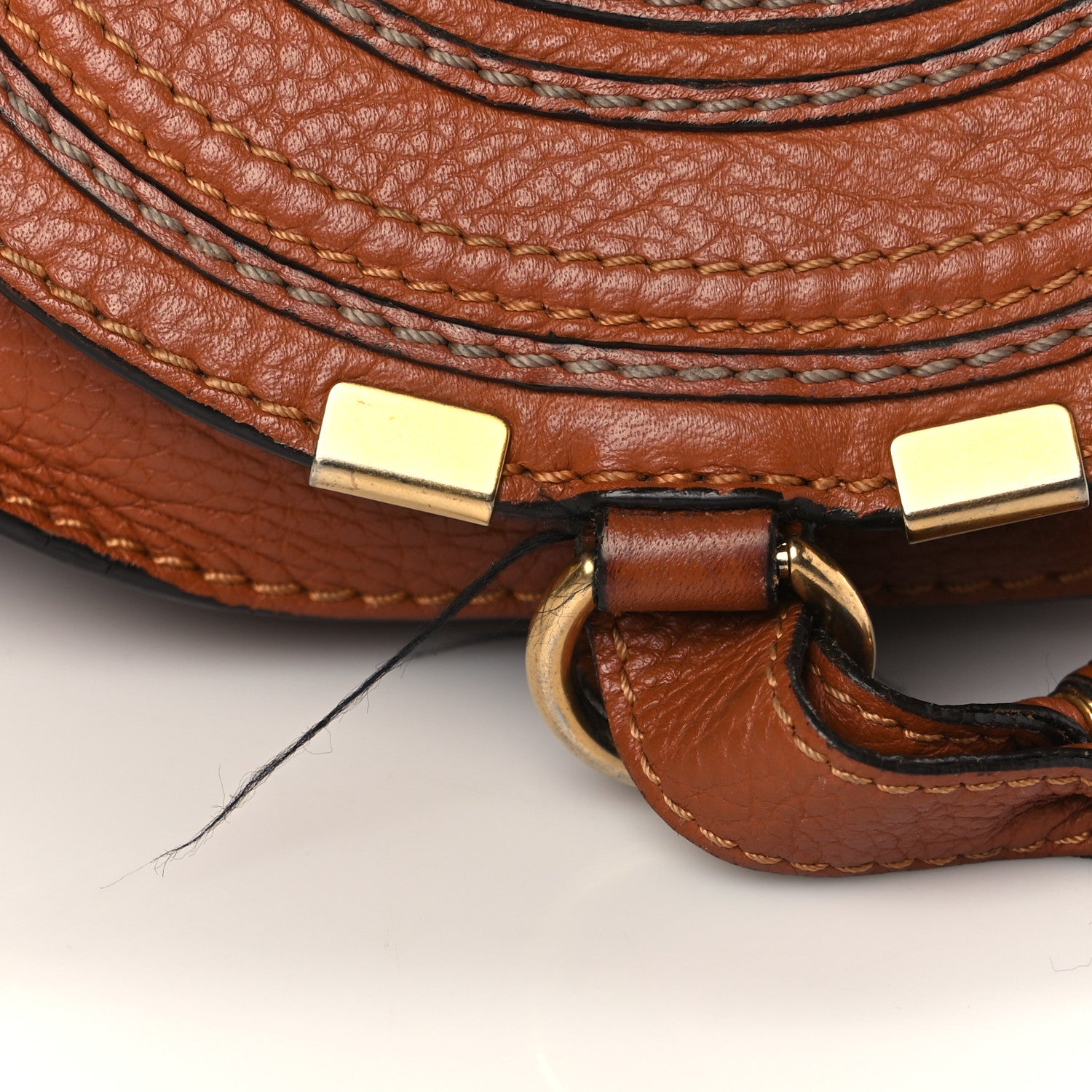 Chloe Calfskin Mini Marcie Round Crossbody Bag Tan 11 of 12