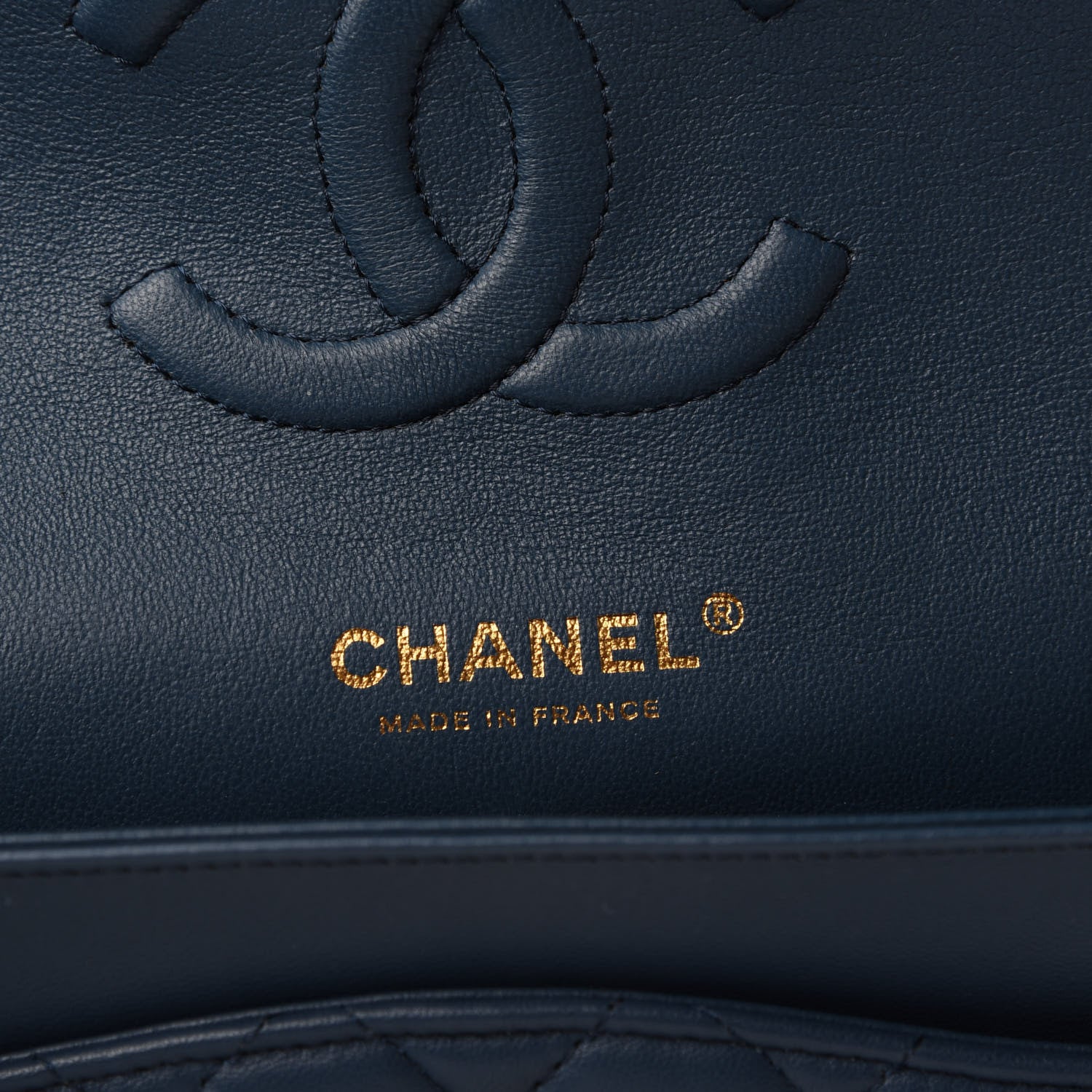 Chanel Lambskin Quilted Medium Double Flap Blue 8 of 9