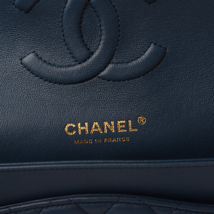 Chanel Lambskin Quilted Medium Double Flap Blue 8 of 9