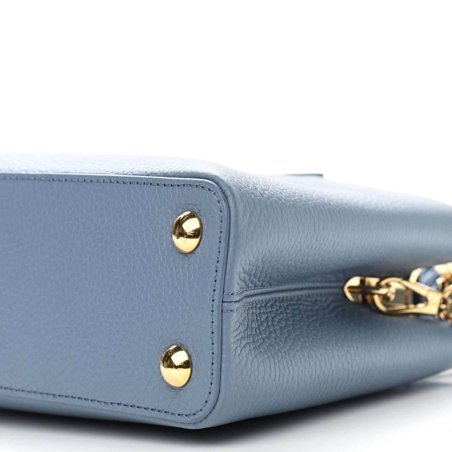 Louis Vuitton Taurillon Scrunchie Capucines BB Blue 10 of 10