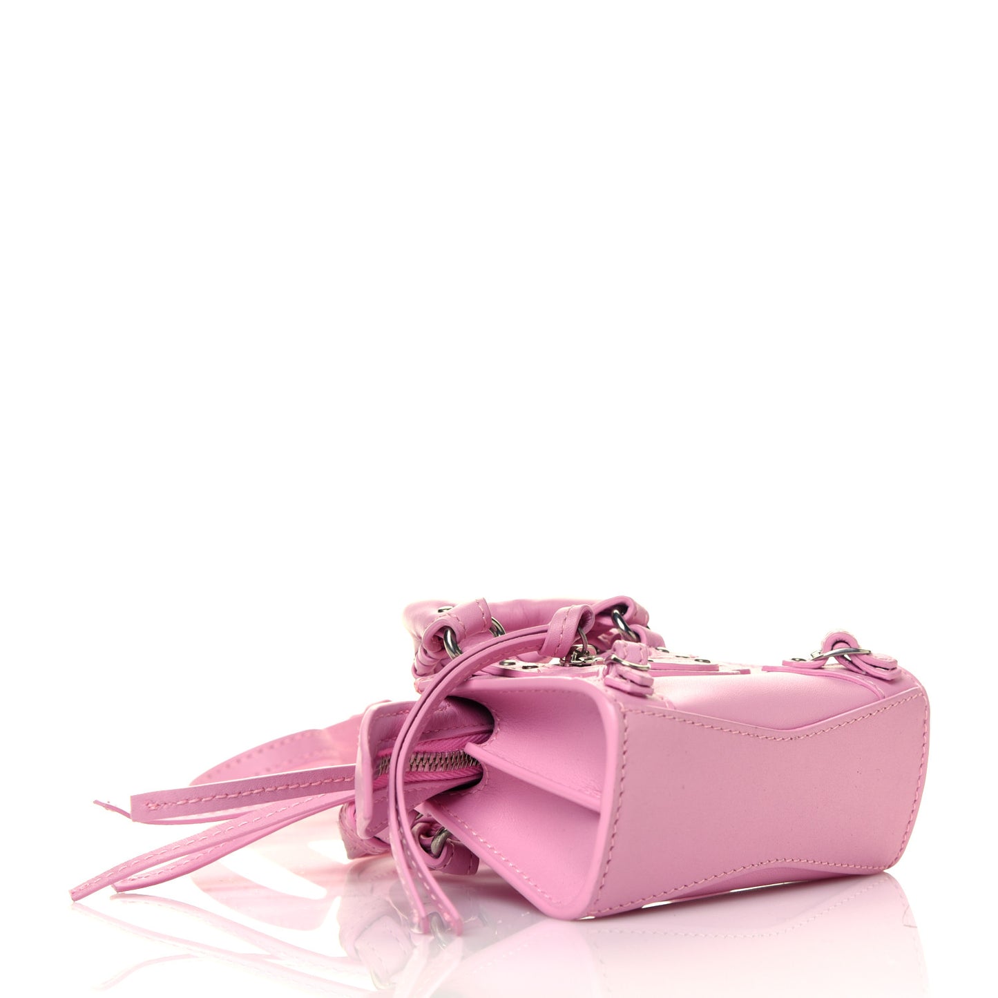 Smooth Calfskin Neo Classic Silver Hardware Super Nano City Crossbody Candy Pink
