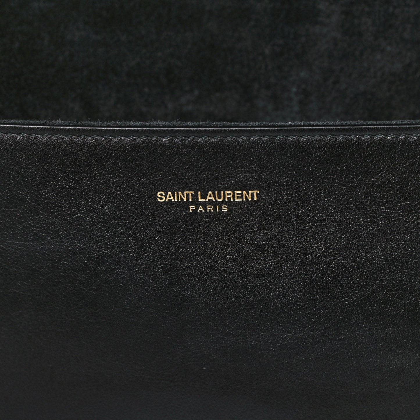 Textured Calfskin Y Ligne Clutch Black