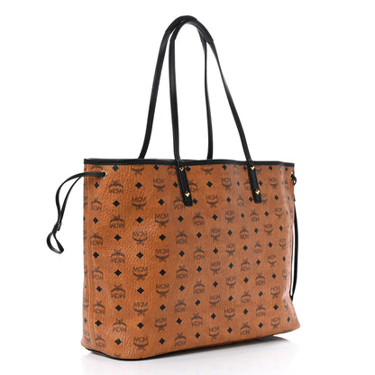 MCM Visetos Medium Project Reversible Shopper Tote Cognac 4 of 18