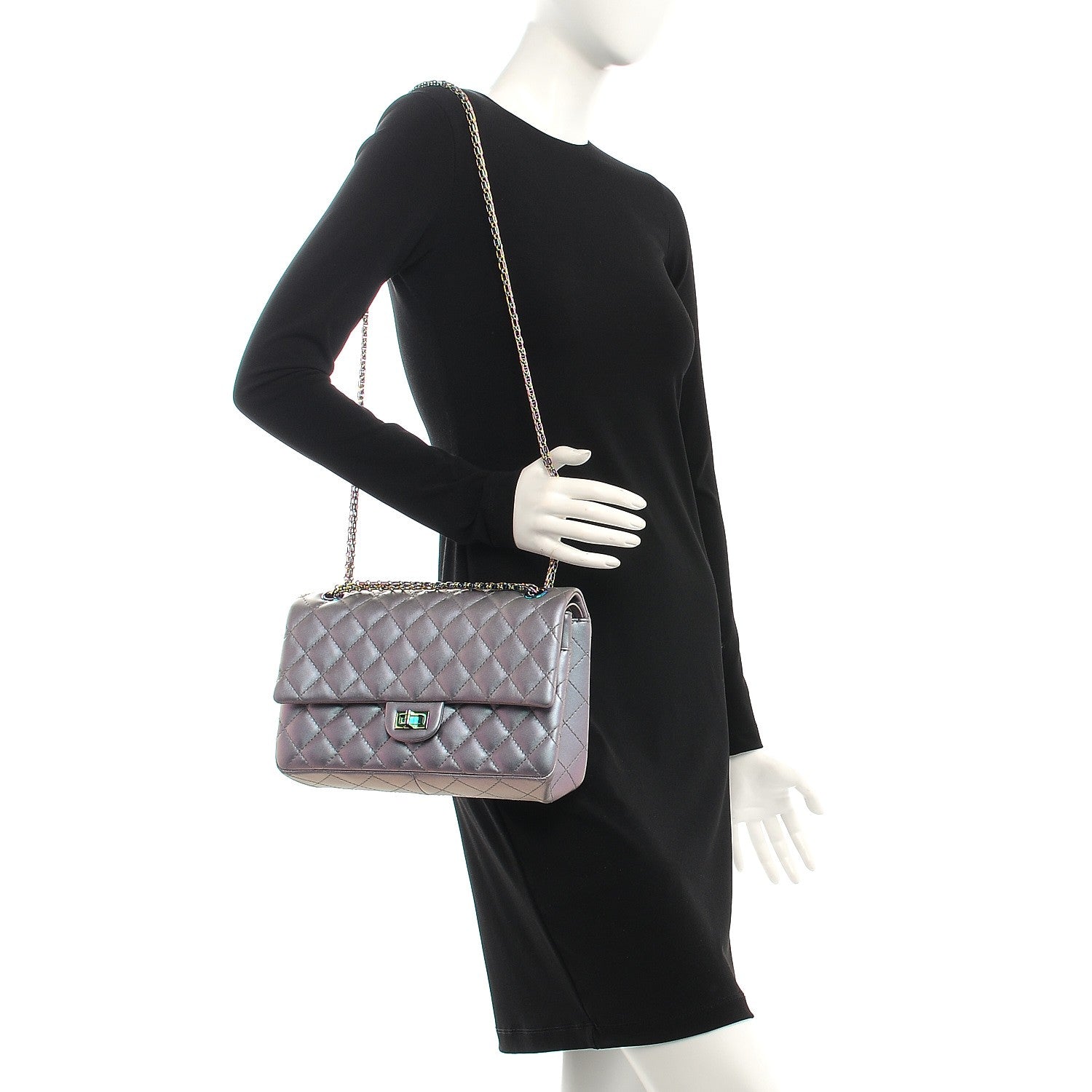 Chanel Iridescent Lambskin Quilted 2.55 Reissue 226 Flap Light Purple 2 of 9