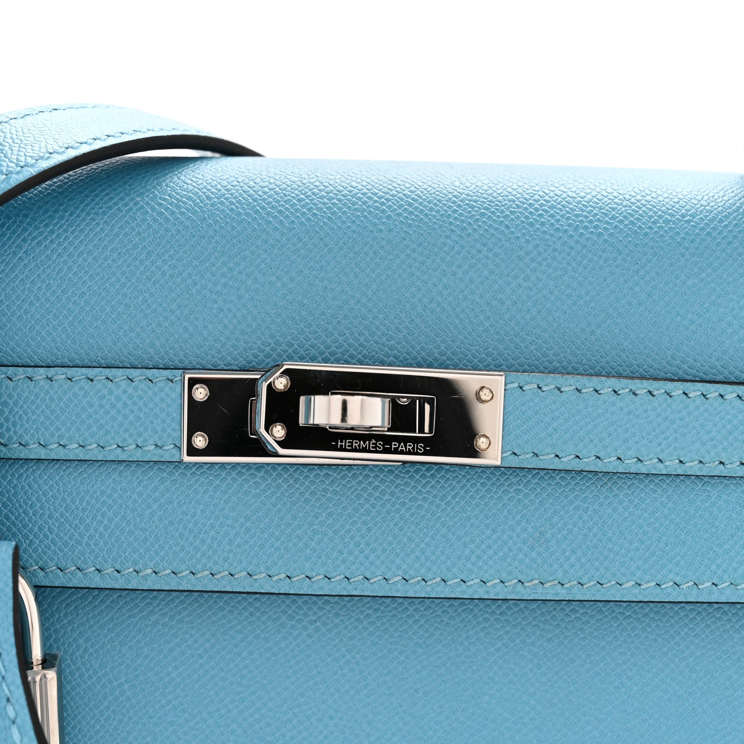 Hermes Madame Calfskin Kelly Sellier 25 Bleu du Nord 11 of 13