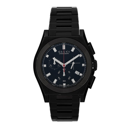 Gucci Stainless Steel 44mm Pantheon Chronograph Quartz Watch Black 1 of 4