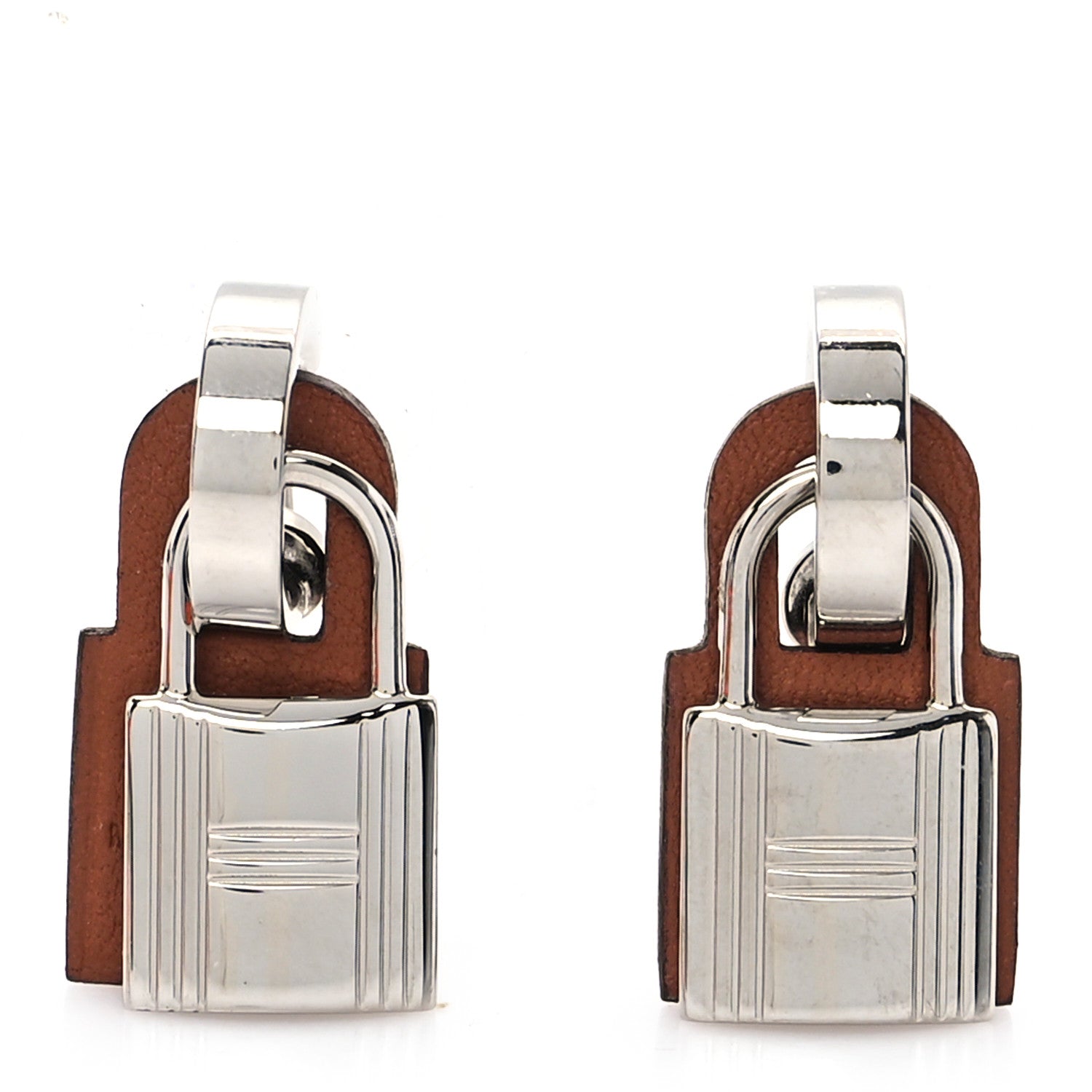 Hermes Palladium Swift O'Kelly Earrings Gold 1 of 6
