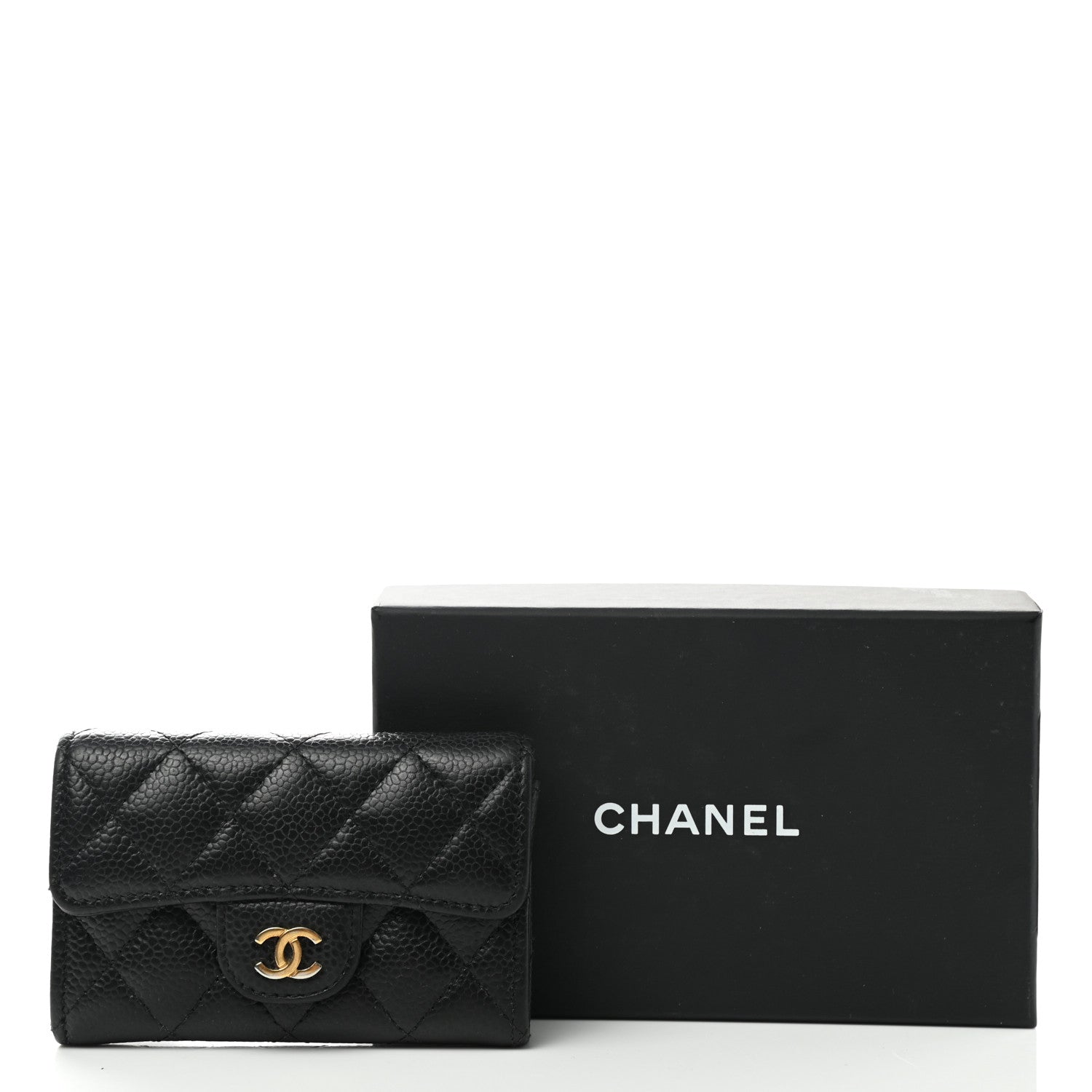 Chanel Caviar Quilted Flap Card Holder Black 10 of 10