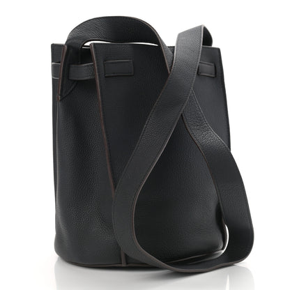 Celine Supple Grained Calfskin Long Strap Big Bag Bucket Black 2 of 10