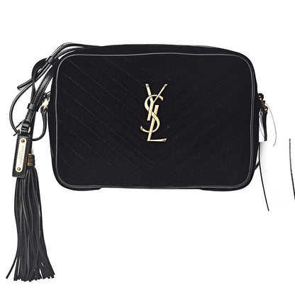 Saint Laurent Velvet Matelasse Monogram Lou Camera Bag Black 1 of 8