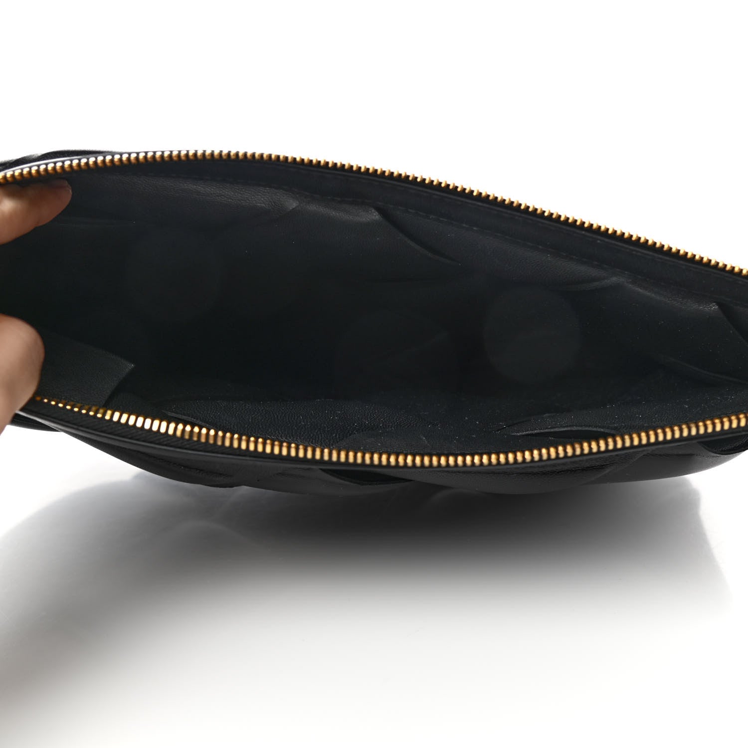 Bottega Veneta Nappa Maxi Intrecciato Padded Clutch Black 5 of 6