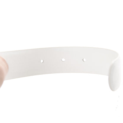 Chanel Calfskin CC Belt 85 34 White 5 of 6