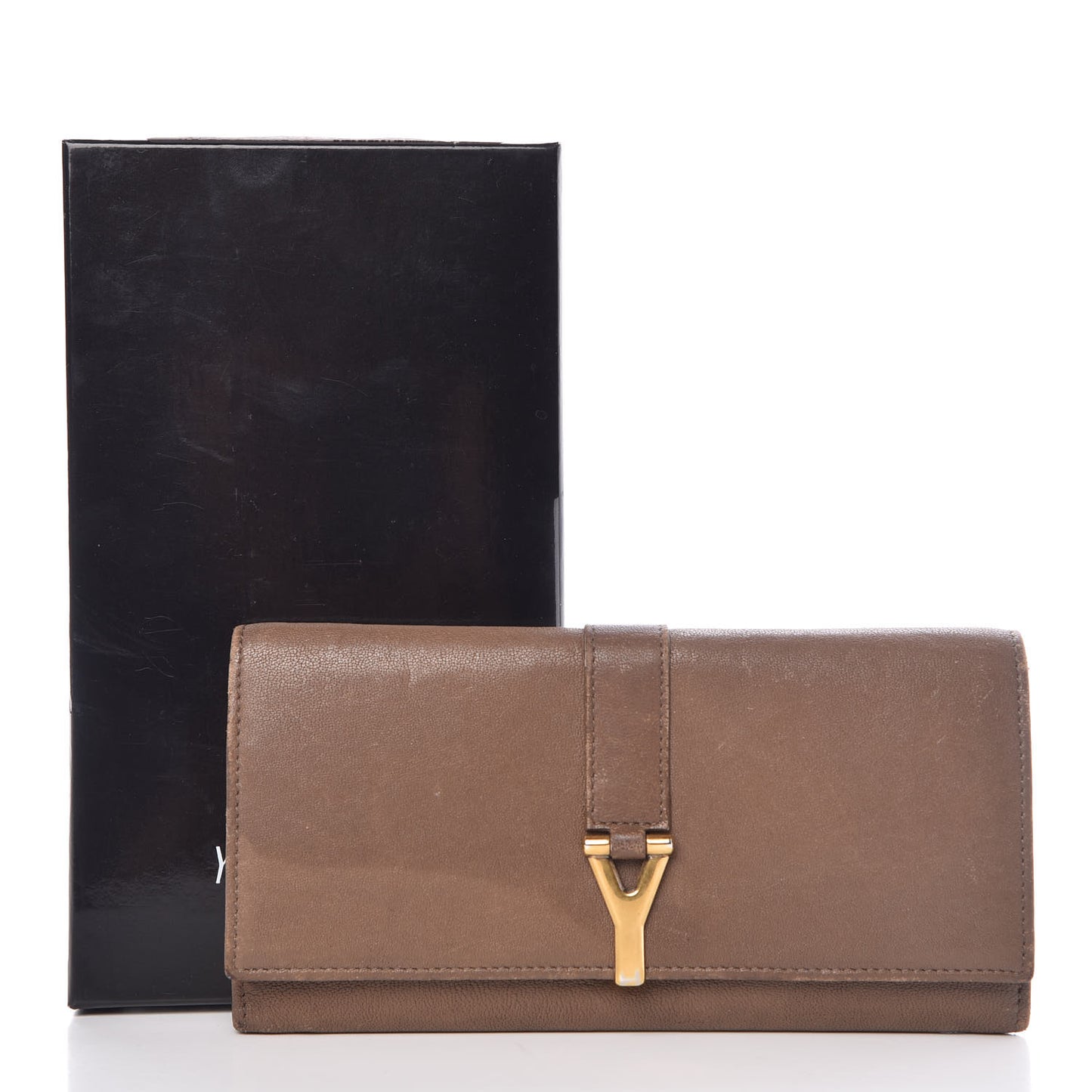 Calfskin Classic Y Ligne Wallet Light Brown