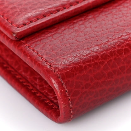 Gucci Dollar Calfskin GG Marmont Continental Wallet Hibiscus Red 7 of 12