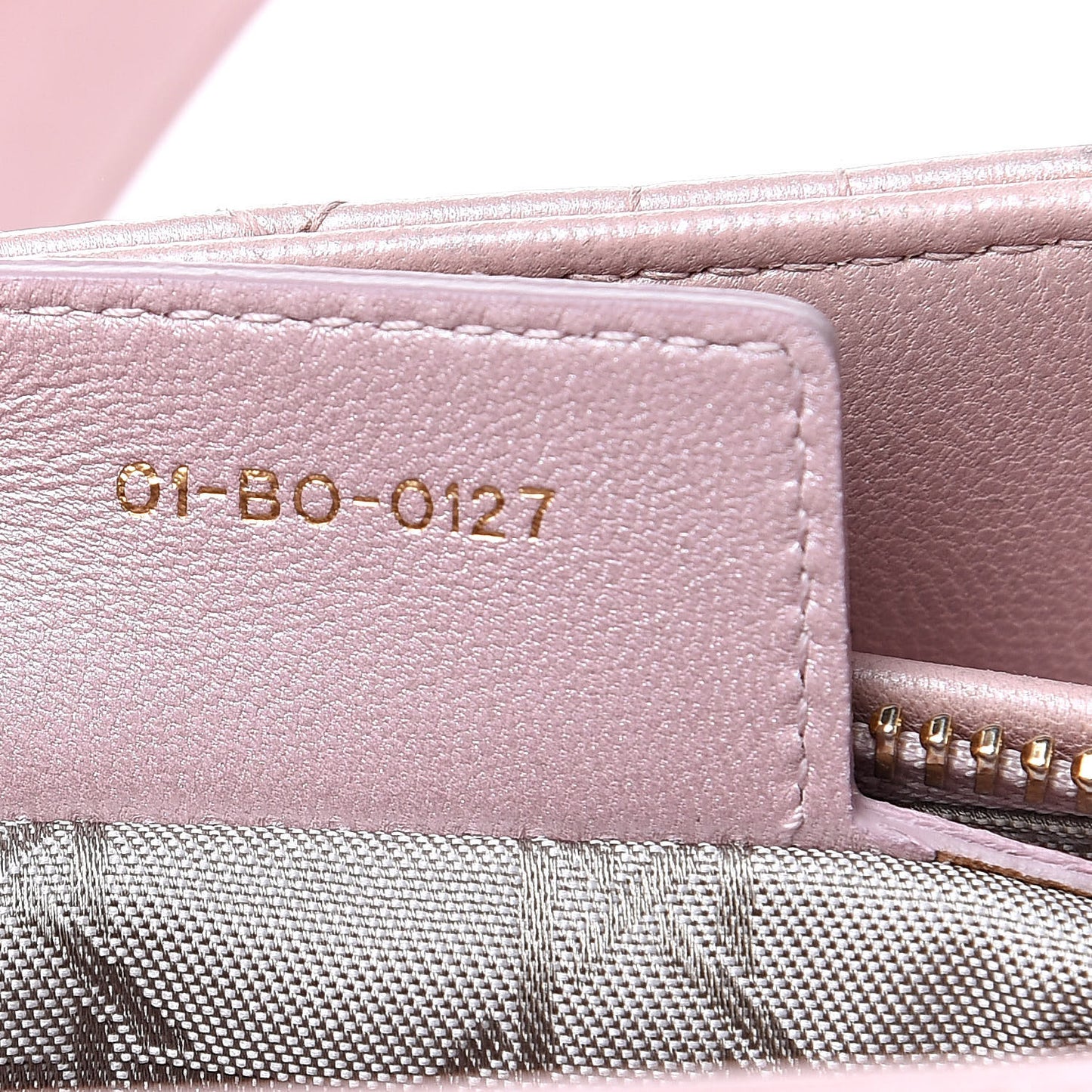 Pearly Lambskin Cannage Medium Lady Dior Lotus