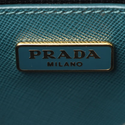 Prada Saffiano Lux Mini Promenade Tote Ottanio 6 of 13
