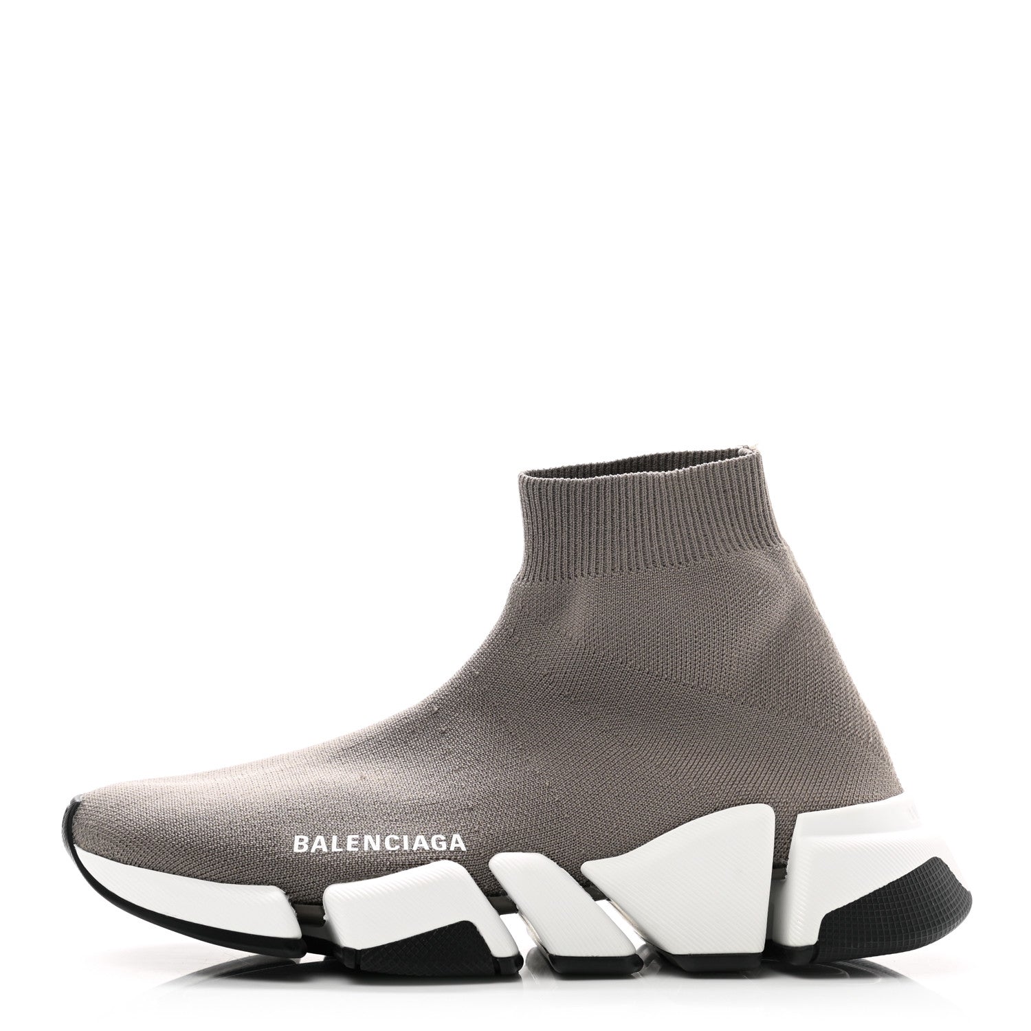 Balenciaga Technical 3D Recycled Knit Bi-Color Sole Womens Speed 2.0 Sneakers 36 Dark Beige White Black 1 of 9