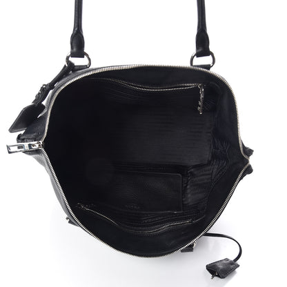Prada Vitello Daino Tote Black 7 of 10