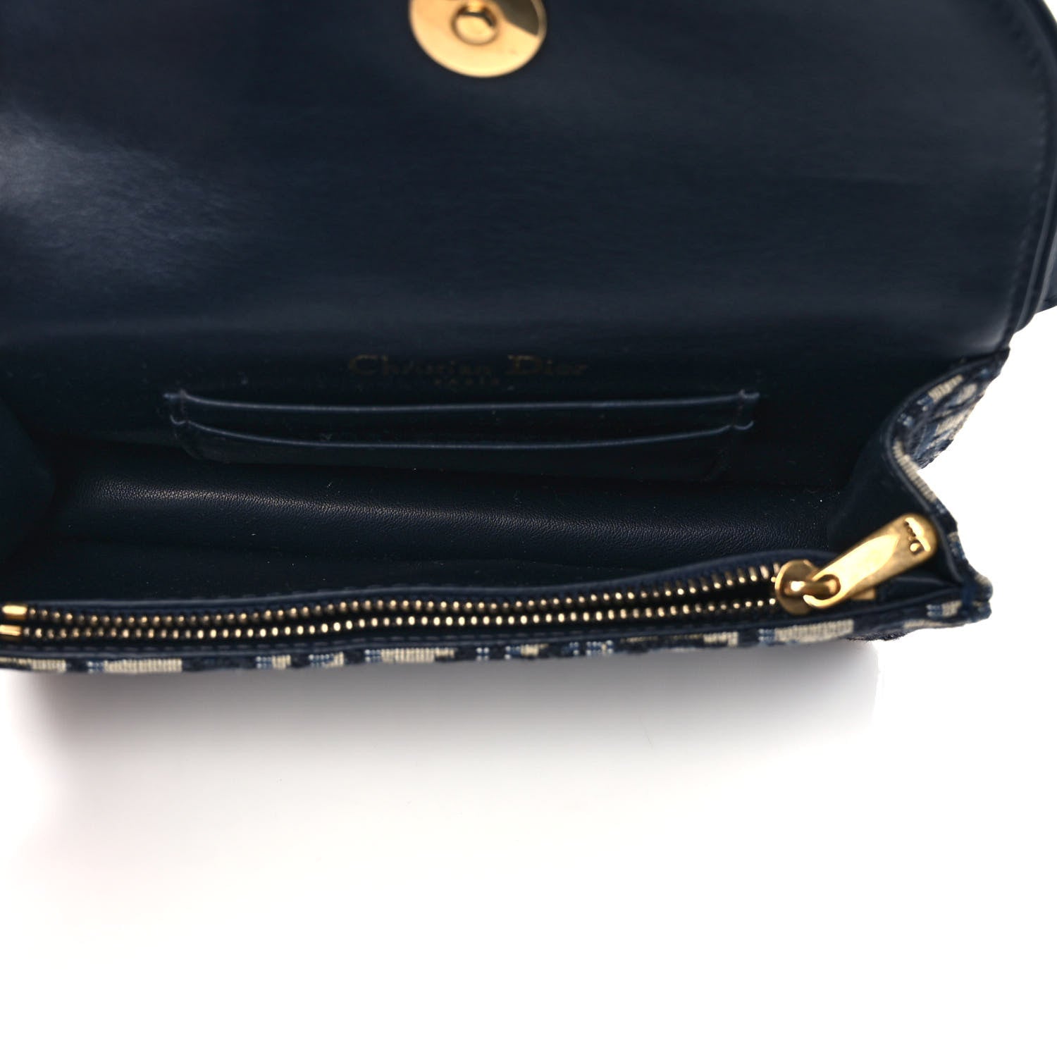 Christian Dior Oblique Saddle Belt Bag Blue 6 of 9